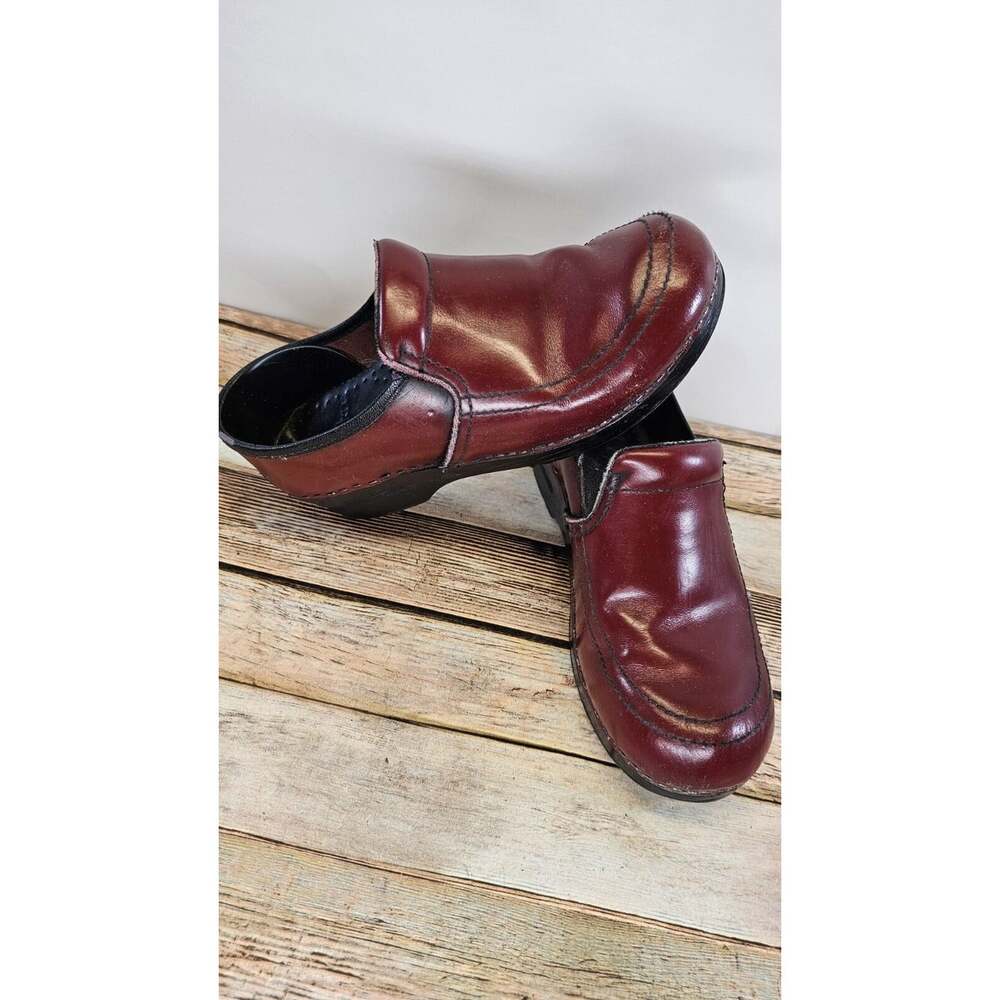 Womens Dansko Cordovan Cabrio Red Leather Professional Clogs Shoes Size EU 37